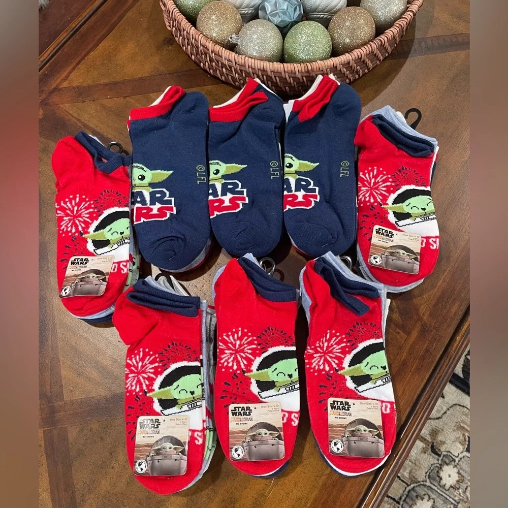 20-pairs Bundle of Star Wars Mandalorian Socks No-Shows Ankle Yoda Disney NEW
